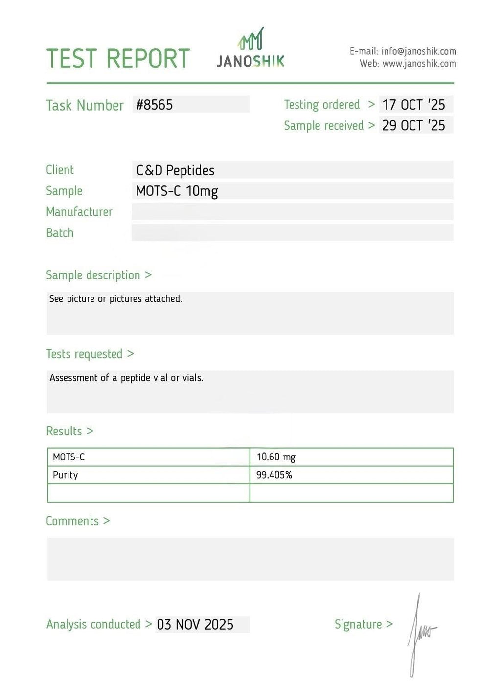 MOTS-C 10MG VIAL