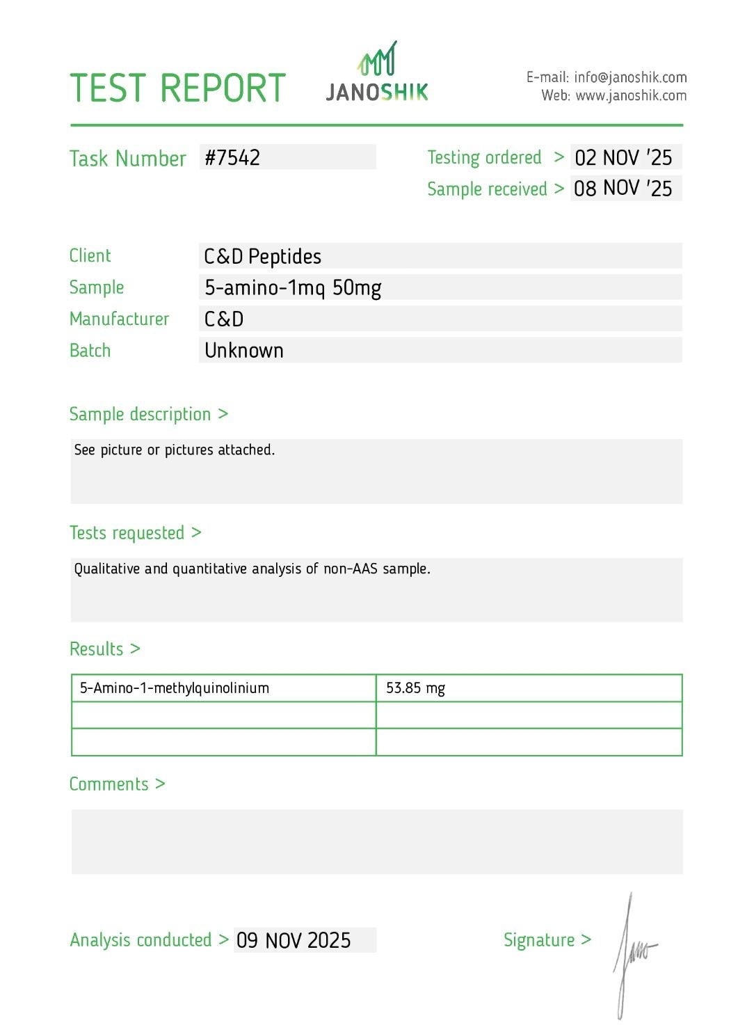 5-amino-1mq 50mg C & D Peptides 5-amino-1mq 50mg C & D Peptides