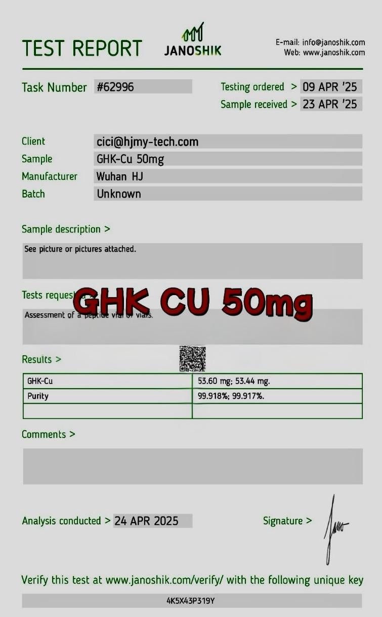 GHK-CU 50mg VIAL (FREE BAC WATER)