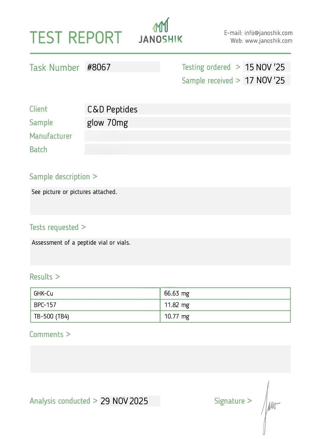 GLOW PEN (GHKCU, BPC157, TB500) 70MG C & D Peptides GLOW PEN (GHKCU, BPC157, TB500) 70MG C & D Peptides